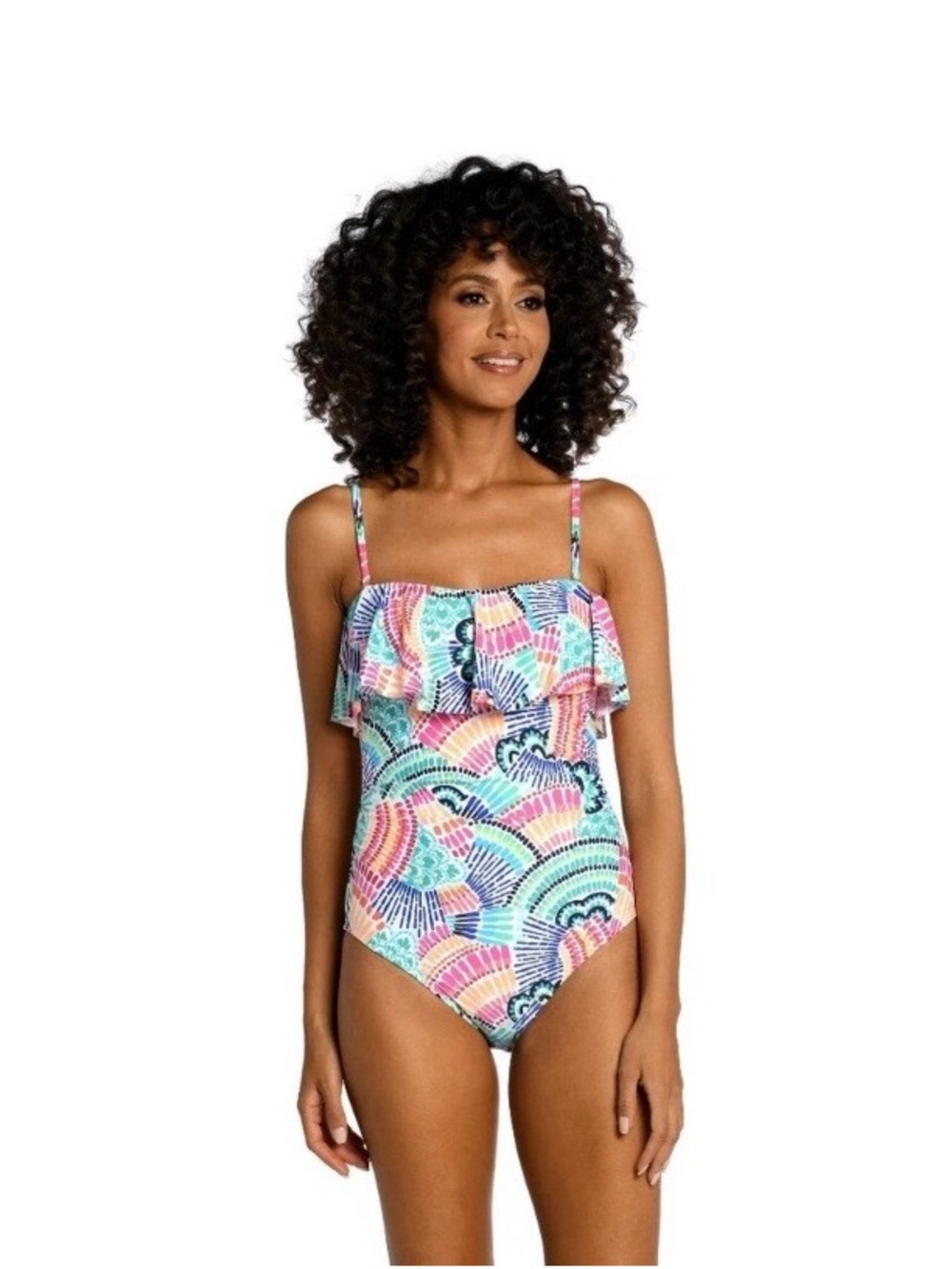 La Blanca Waves of Color bandeau one piece swimsuit - Picture 5 of 6